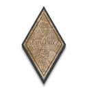 Bangkok - Thailand Diamond Shaped Travel Poster, Custom Diamond Shaped Wall Art, City Map Canvas