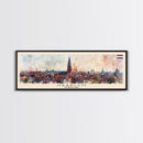Haarlemmermeer Netherlands Panoramic Travel Poster, Framed Canvas Print or Metal Wall Art, Travel Art, Home Decor, Panoramic Painting, Midcentury Art