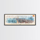 Le Hospitalet de Llobregat Spain Travel Print Wall Art, Panoramic City Art, Travel Art, Wall Decor, Vacation Gift, Framed Canvas Print Or Metal Art