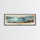 Larissa Greece Wall Art, Panoramic Travel Poster, Panoramic Framed Canvas Print, City Wall Art, Wall Hanging Home Decor, Travel Art