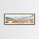 Terrassa Spain Wall Art, Panoramic Travel Poster, Panoramic Framed Canvas Print, City Wall Art, Wall Hanging Home Decor, Travel Art