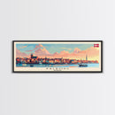 Aalborg Denmark Wall Art, Panoramic Travel Poster, Panoramic Framed Canvas Print, City Wall Art, Wall Hanging Home Decor, Travel Art