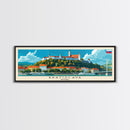 Bratislava Slovakia Wall Art, Panoramic Travel Poster, Panoramic Framed Canvas Print, City Wall Art, Wall Hanging Home Decor, Travel Art