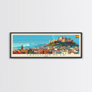 Castellon de la Plana Spain Wall Art, Panoramic Travel Poster, Panoramic Framed Canvas Print, City Wall Art, Wall Hanging Home Decor, Travel Art