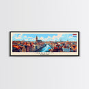 Haarlem Netherlands Travel Art, City Art, Framed Canvas Print or Metal Wall Art, Europe Travel Poster, Panoramic Wall Art, Extra Wide Wall Art