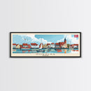 Horsens Denmark Travel Print Wall Art, Panoramic City Art, Travel Art, Wall Decor, Vacation Gift, Framed Canvas Print Or Metal Art