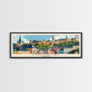 Luxembourg Luxembourg Panoramic Travel Poster, Framed Canvas Print or Metal Wall Art, Travel Art, Home Decor, Panoramic Painting, Midcentury Art