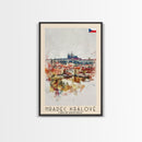 Hradec Krįlové Czech Republic Cityscape Art, Framed Canvas Wall Art, Home Decor, Living Room Decor, Historic Poster, Wall Art, Travel Poster Art