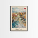 Irkutsk Russia Urban Cityscape Art Print, Stunning Canvas Print for Home Decor, Travel Poster for Living Room Wall Art, Russian City View