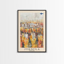 Jyvaskyla Finland Scenic Waterfront, Framed Canvas Print, Travel Poster, Nordic Wall Art, Living Room Decor, Peaceful Landscape, Home Tranquility