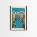 Ivanovo Russia Travel Poster Framed Canvas Print, Midcentury Modern Art, Pop Art Wall Decor, Home Decor, Vacation Gift, Office Art
