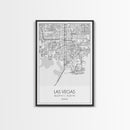 Las Vegas Street Map, Nevada Map, City Map Art, Modern Wall Art, Wall Art, Canvas Print, Travel Wall Décor, Dorm Wall Print, Couples Gift