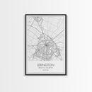 Lexington Street Map, Kentucky Map, City Map Art, Modern Wall Art, Wall Art, Canvas Print, Living Room Art, Travel Print, Pilot Gifts