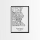 Milwaukee Street Map, Wisconsin Map, City Map Art, Modern Art, Wall Art, Canvas Print, Bedroom Prints, Travel Wall Décor, Friend Gift