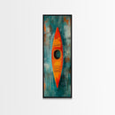 Colorful Kayak Painting Framed Canvas Print Nautical Decor Coastal Cowgirl Wall Art Lake Tahoe Art Above Bed Wall Art