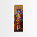 Vibrant Horse Back View Framed Canvas Print rustic wall art vintage horse art southwestern wall art boho art gift idea for her