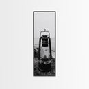Weathered Lantern, Coastal Art, Canvas Print, nautical wall art, seascape painting, coastal decor, moody art, rustic wall art, guest room art