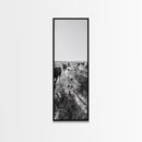 Running Cattle, Framed Canvas Print, rustic western wall art, cowboy décor, farmhouse art, above sofa art, panoramic painting, country home decor