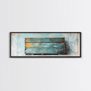 Coastal Fence Art, Framed Canvas Print, Moody Art, Wabi Sabi Art, Black and White Art, Rustic Decor, Extra Wide Art, Farmhouse Art, Nautical Wall Art