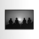 Cowboy Prints Framed Wall Art, Western Decor, Black and White Photography, Western Decor, Wild West Art, Cowboy Art, Wild West Art Print