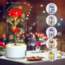 2 In 1 Rose Flowers in Creative LED Glass Lamp with Bluetooth for Home Decor