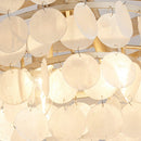 2-Light Shell LED Semi Flush Mount Ceiling Light