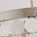 2-Light Shell LED Semi Flush Mount Ceiling Light