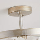 2-Light Shell LED Semi Flush Mount Ceiling Light