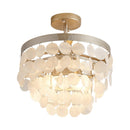 2-Light Shell LED Semi Flush Mount Ceiling Light