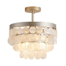 2-Light Shell LED Semi Flush Mount Ceiling Light