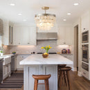 2-Light Shell LED Semi Flush Mount Ceiling Light