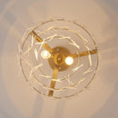 2-Light Shell LED Semi Flush Mount Ceiling Light