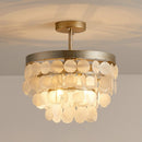 2-Light Shell LED Semi Flush Mount Ceiling Light