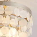 2-Light Shell LED Semi Flush Mount Ceiling Light