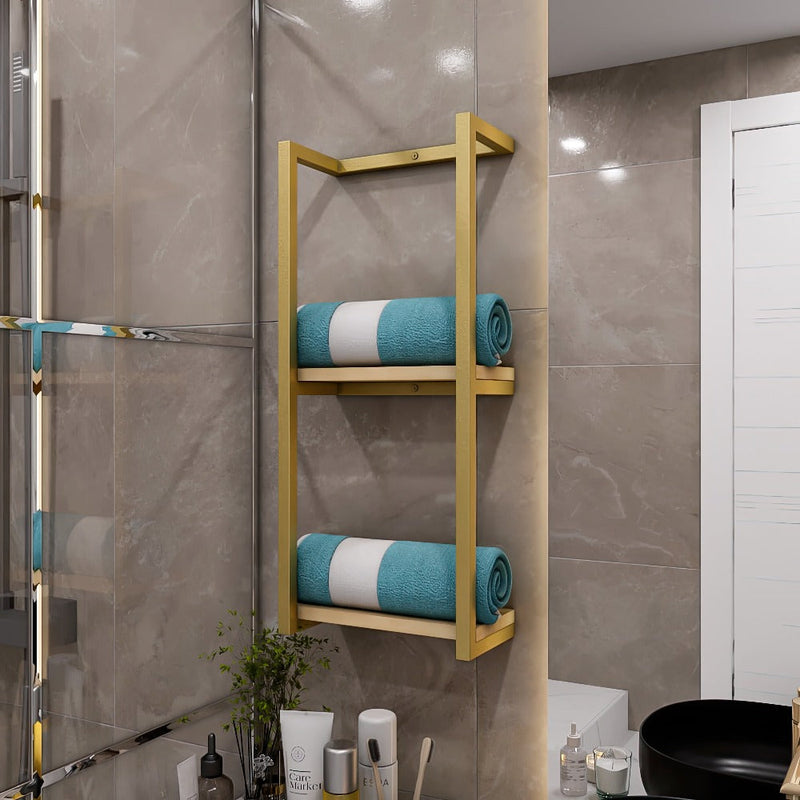 2-Tier Bathroom Shelf, Storage for Towel and Blanket