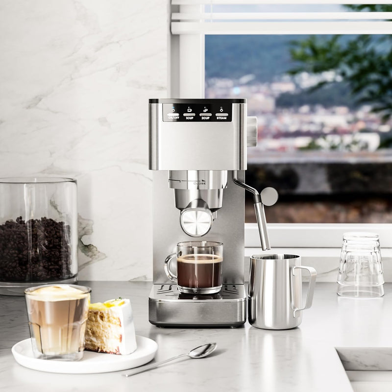 Kismile Coffee Maker with Reusable Filter & Keep Hot Plate, Auto Pause Small Coffee Machines with Large Coffee