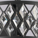 20" Delvalle Modern Downrod Mount Reversible Crystal Fandelier Ceiling Fan with Lighting and Remote Control