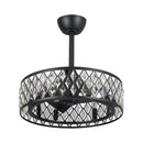 20" Delvalle Modern Downrod Mount Reversible Crystal Fandelier Ceiling Fan with Lighting and Remote Control