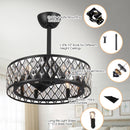 20" Delvalle Modern Downrod Mount Reversible Crystal Fandelier Ceiling Fan with Lighting and Remote Control