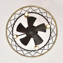 20" Farmhouse Downrod Mount Fandelier Ceiling Fan with Lighting and Remote Control