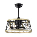 20" Farmhouse Downrod Mount Fandelier Ceiling Fan with Lighting and Remote Control