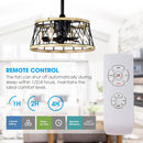 20" Farmhouse Downrod Mount Fandelier Ceiling Fan with Lighting and Remote Control