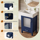 Nuvia 20-Inch Modern Bathroom Vanity With Ceramic Sink And Storage Cabinet (SAK83047)