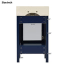 Nuvia 20-Inch Modern Bathroom Vanity With Ceramic Sink And Storage Cabinet (SAK83047)