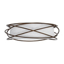 20" Modern Brown LED Flush Mount Ceiling Light