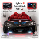 GTS EV Black Twin-Size Race Car Bed with Remote, Underbody Lights and Leatherette Interior