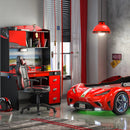 GTS EV Study Desk and Hutch with Car Dashboard