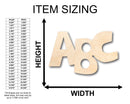 Unfinished Wood ABC Shape - Alphabet - Craft - up to 46" DIY