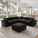 Black Storage Ottoman With Removable Cushion Covers
