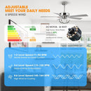52" Zelda Modern DC Motor Downrod Mount Reversible Ceiling Fan with Remote Control